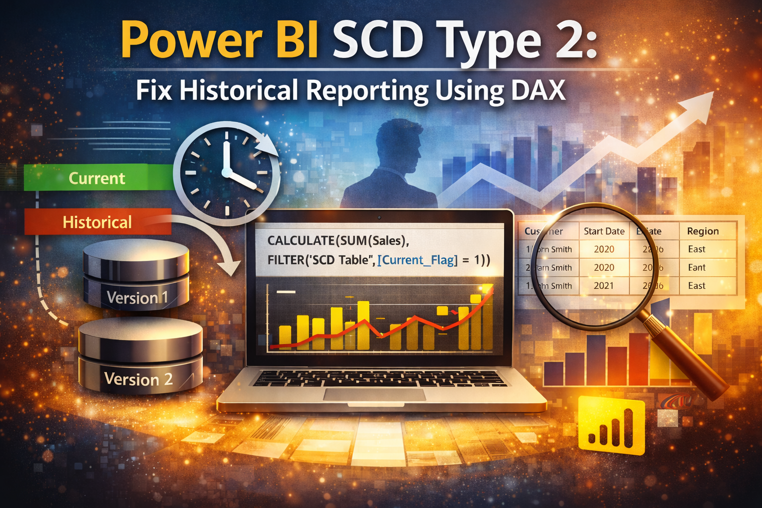 Power BI SCD Type 2: Fix Historical Reporting Using DAX
